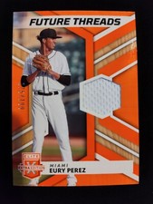 2022 Panini Elite Extra Edition Eury Perez Orange Future Thread Jersey 175/199