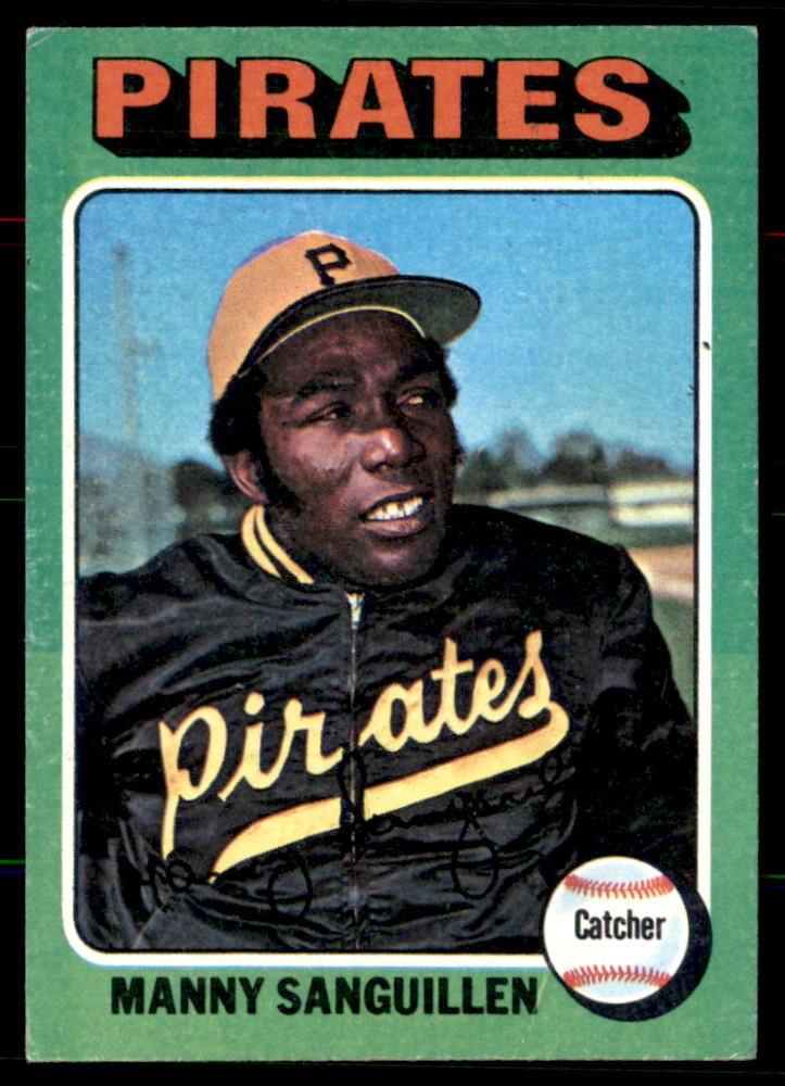 1975 Topps Mini #515 Manny Sanguillen (wrinkle/crease)