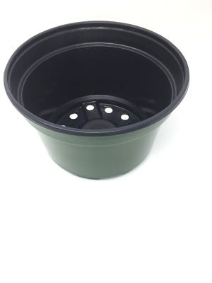 8 Flower Pot, (Qty. 25) Lightweight Mum Pan, 8x5 Green, Greenhouse Container