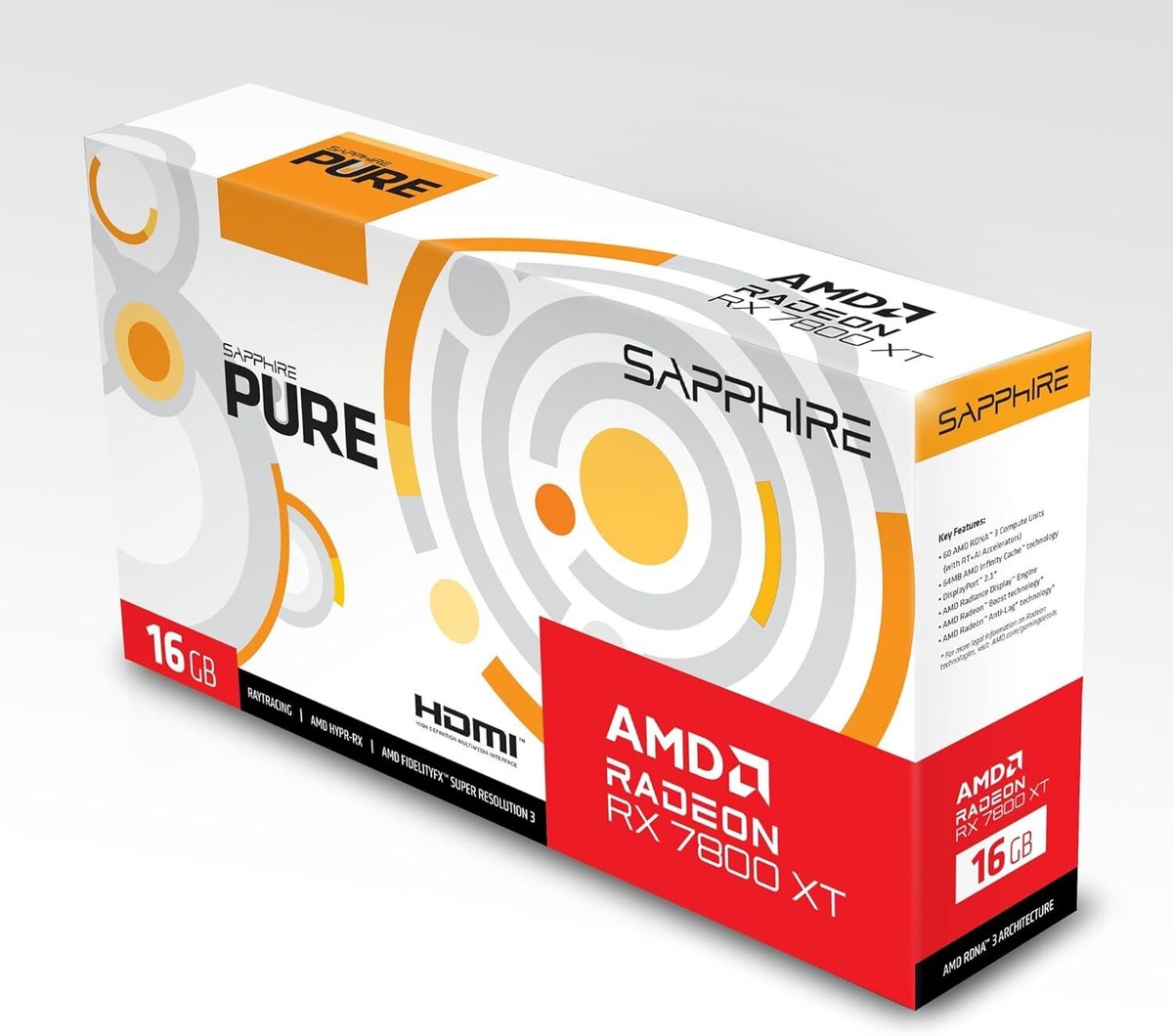 Sapphire PURE Radeon RX 7800 XT 16GB 中古品 Sapphire 11330-03-20G Radeon RX 7800 XT 16 GB GDDR6 for sale