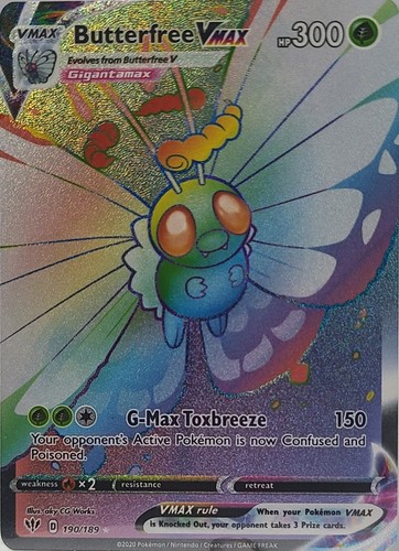 ULTRA RARE Butterfree V 001/189 Darkness Ablaze - NM Full Art Pokemon Card  | eBay