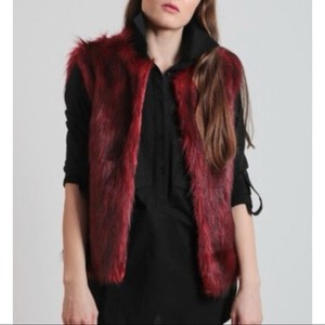 red fur vest
