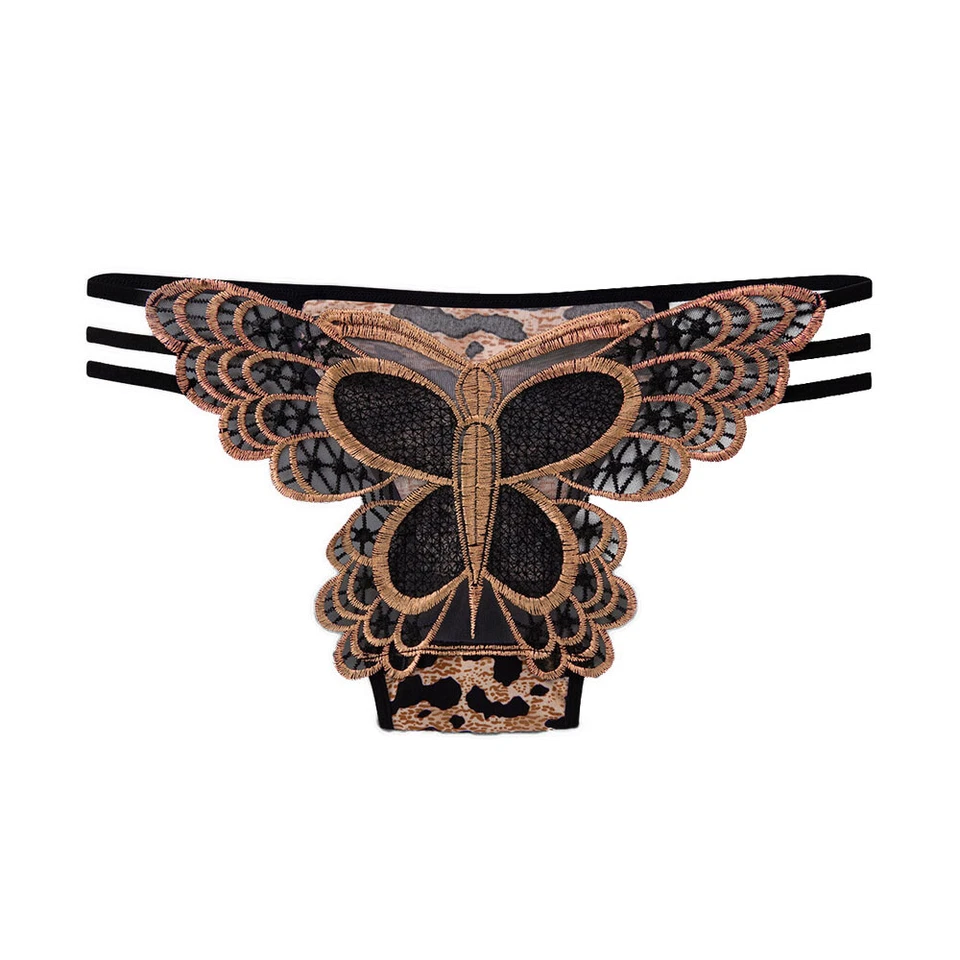 Sexy Frauen Dessous Schmetterling Stickerei Tangas Unterwäsche Höschen *? - Bild 3 von 4