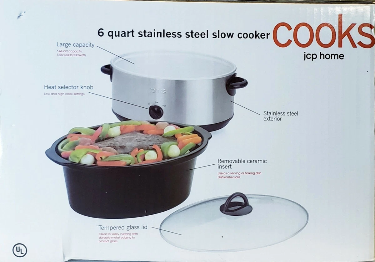 Crockpot 6 Quart Stainless Steel Slow Cooker