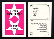 Kareem Abdul Jabbar Basketball Vintage 1990 Parker Brothers Game Card #265A