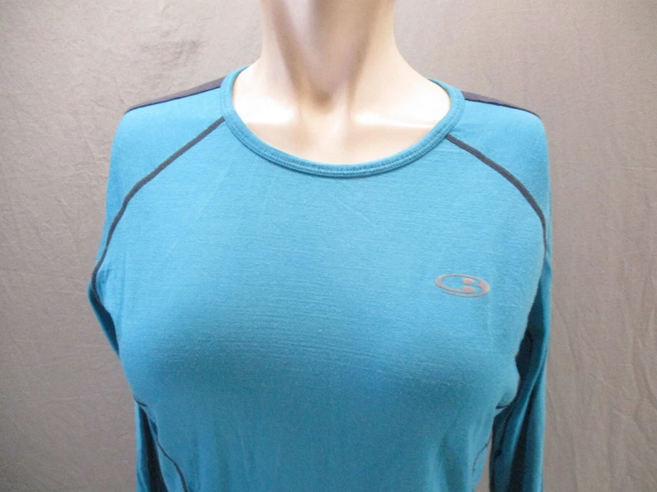 Женский спортивный топ Icebreaker GT размер M синий мериносовая шерстяная смесь с длинным рукавом 895 - Изображение 2 из 4