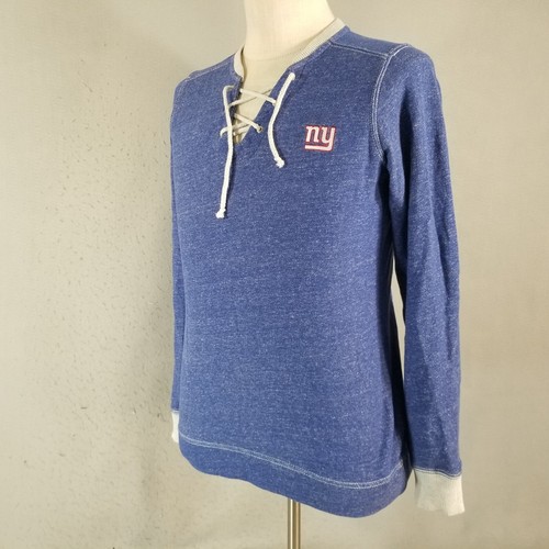 Antigua New York Giants Jersey women's medium blue long sleeve cotton fleece NFL - Picture 6 of 11