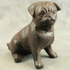 PUG Cast Iron HEAVY STATUE Dog DOORSTOP