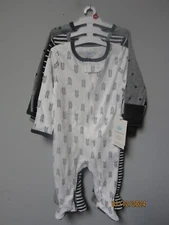 Cloud Island Baby Boy 3-Pack Sleep 'N Plays Set Size 3-6M