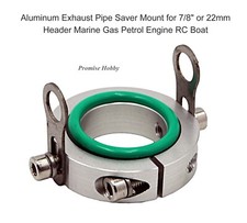 Ahorrador de tubo de escape de aluminio para cabezal de 7/8" o 22 mm motor de gas marino barco de radiocontrol