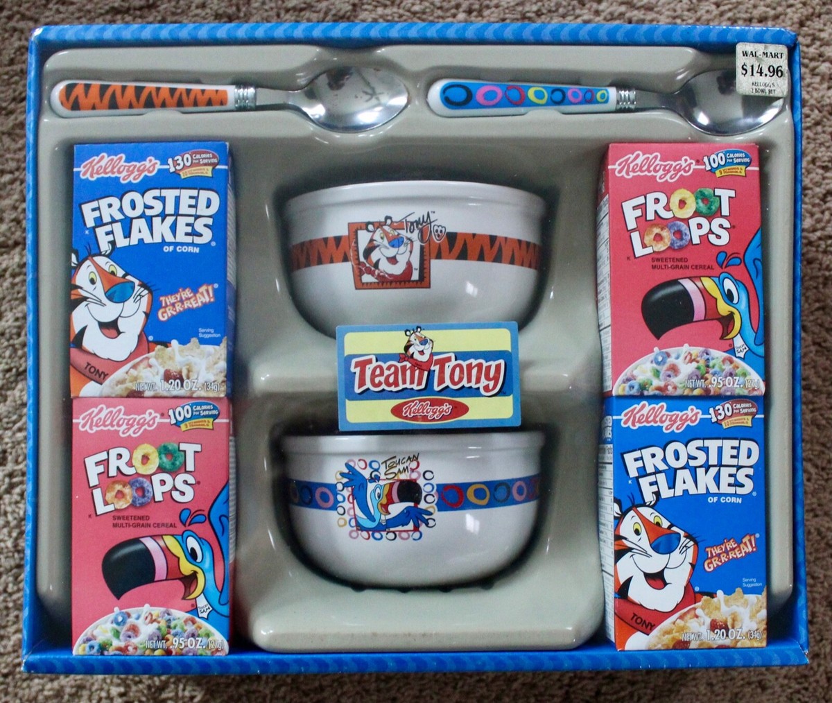2005 Kellogg's Cereal Gift Set Frosted Flakes & Fruit Loops