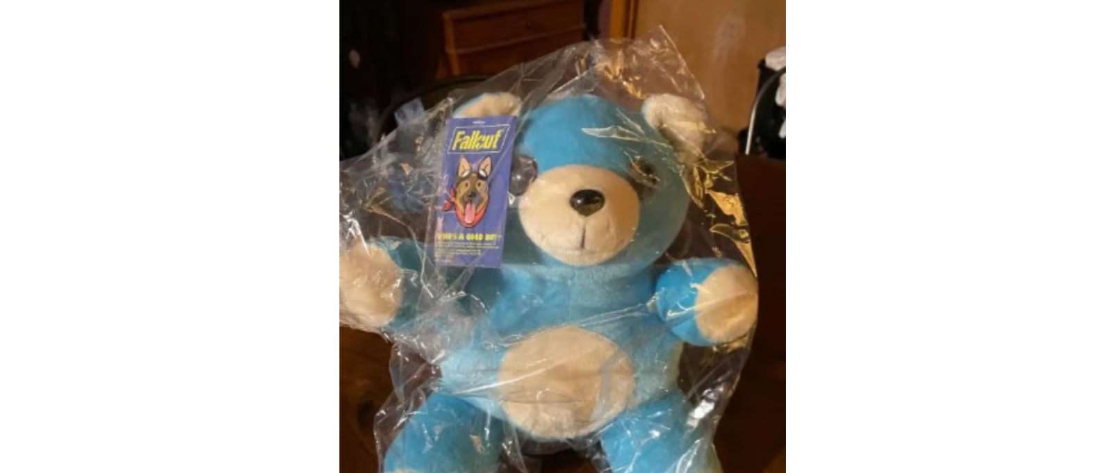 Fallout 4 New Vegas Nuka Cola Quantum Blue Bear Companion Figure Plush Plushie