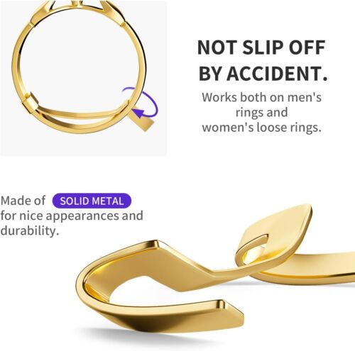 Filled Metal Ring Guard Set for Loose Rings,12 Pack 3 Sizes for Different Band W - Picture 3 of 11