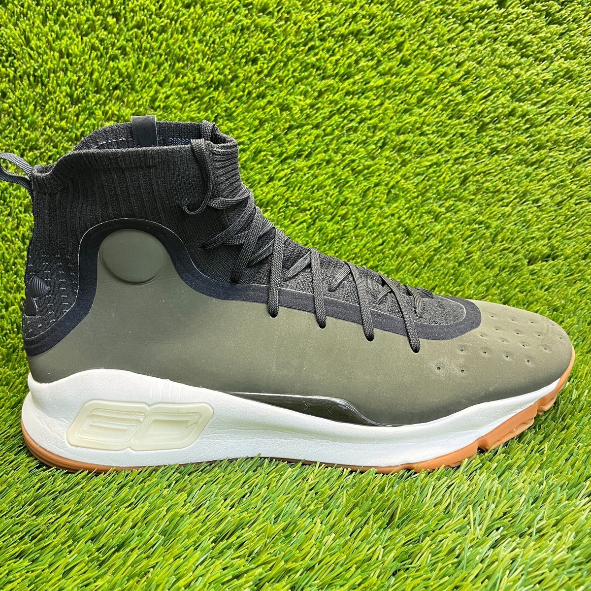Under Armour Curry 4 Retro Mens Size 13.5 Green Black Basketball