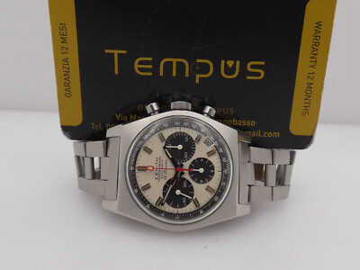 SELTENE ZENITH EL PREMIER A384 PANDA DIAL BOX PAPERS & EXTRACT JAHR 1971 UHR