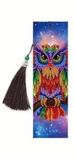 5D Diamond Bookmark - 6X20cm Owl with Tassel