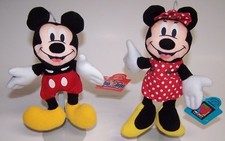 Mickey  Minnie Mouse 7" Bean Bag Plush Stuffed Animals w/Tags by Applause