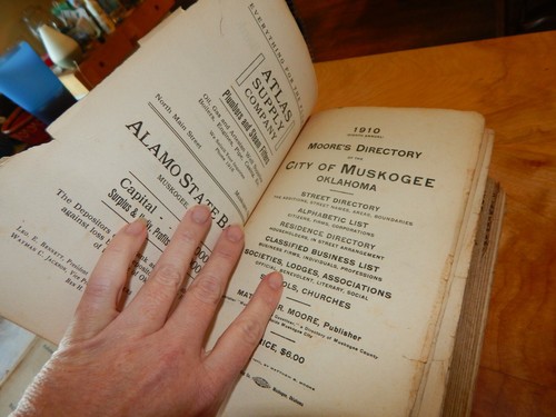 1909-1911 MUSKOGEE OKLAHOMA GAZETTEER DIRECTORY PHONE ADDRESS BOOK DIRECTORY - Foto 10 di 12