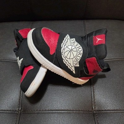 Jordan Sky Jordan 1 Air Jordan Sneaker Black Red White Baby Shoes 7C