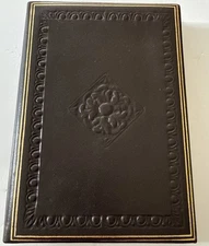Embossed Italian Leather Address Book Phone Email EVC