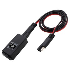 12V-24V Dual SAE To USB Cable Adapter Phone GPS Charger for Motorcycle Car Boat