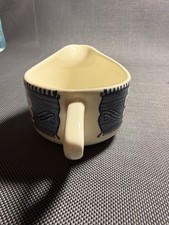 Vintage Currier and Ives Royal China Blue Cream and Handled Sugar Bowl Set