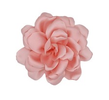 Large Camellia Satin Fabric Flower Brooch Pins Hairpin for Women,ladies. Pink
