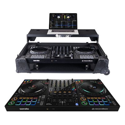 Pioneer DJ DDJ-FLX10 + Odyssey 810GSFLX101UM2 I-Board 1U Flight Case