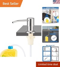 Brushed Nickel Built  In Sink Soap Dispenser with 47" Extension Tube   Stainless