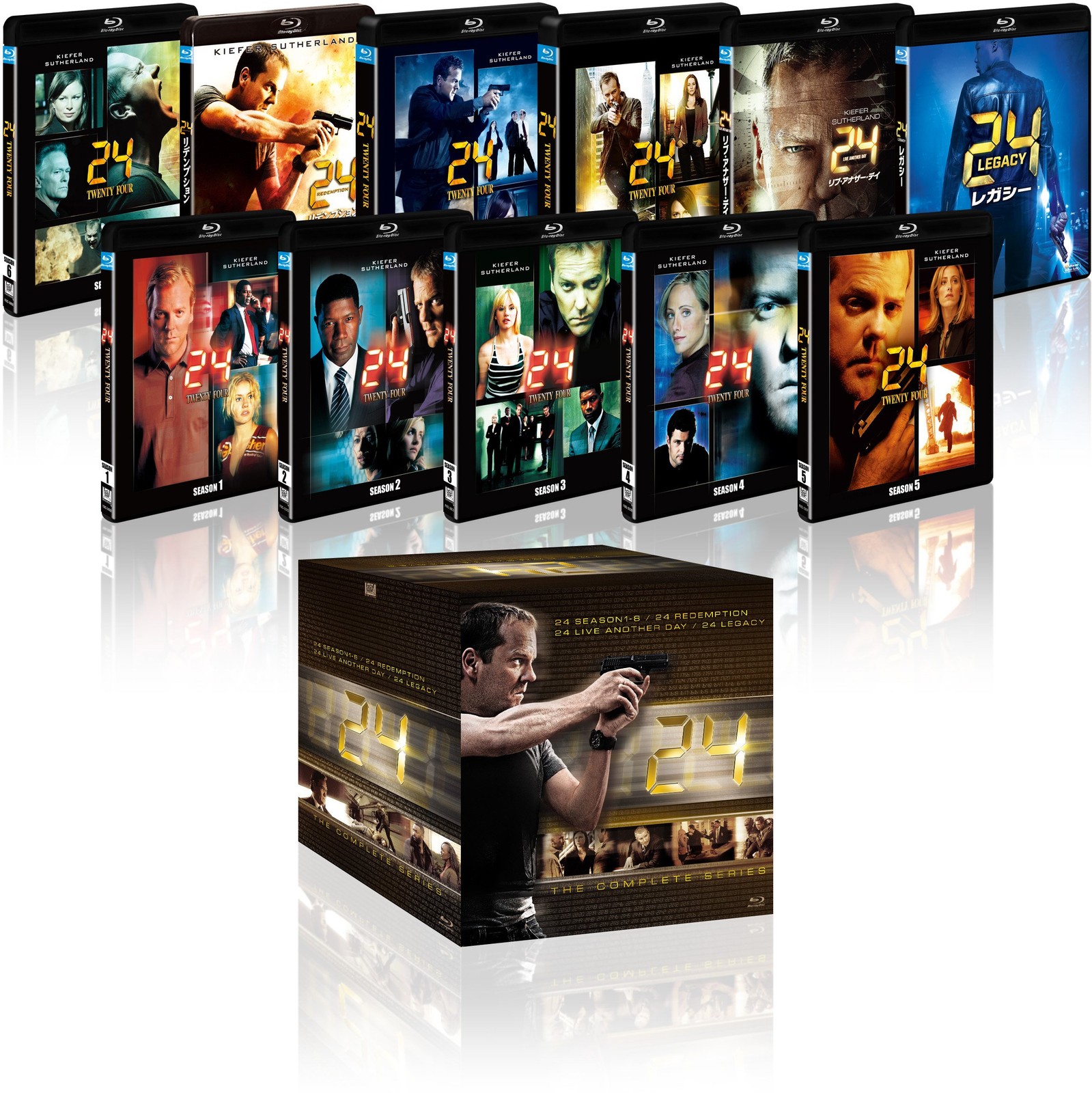24 TWENTY FOUR COMPLETE Blu-ray BOX Season 1-8 Legacy Live Another Day New