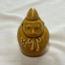 Folk craft: Monkey good luck charm toothpick holder, small item container, Mino