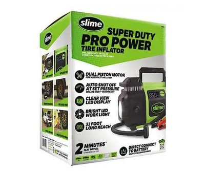 BRAND NEW Slime Super Duty Pro Power Tire Inflator Pump 2 Min Flat To Full 40083