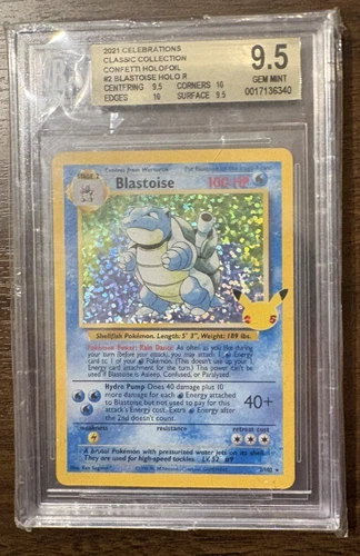 2021 Pokemon SWSH Celebrations Blastoise Classic Collection #2/102 BGS 9.5