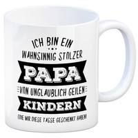 Kaffeebecher Mit Spruch: Ich Bin Ein Wahnsinnig Stolzer Papa Kaffeetasse Tasse