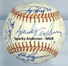 1974 CINCINNATI REDS Signed ONL Baseball - 30 Signatures - Rose Bench Morgan JSA