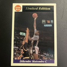 DIKEMBE MUTOMBO ROOKIE CARD 1991 Front Row RARE LIMITED EDITION Basketball RC