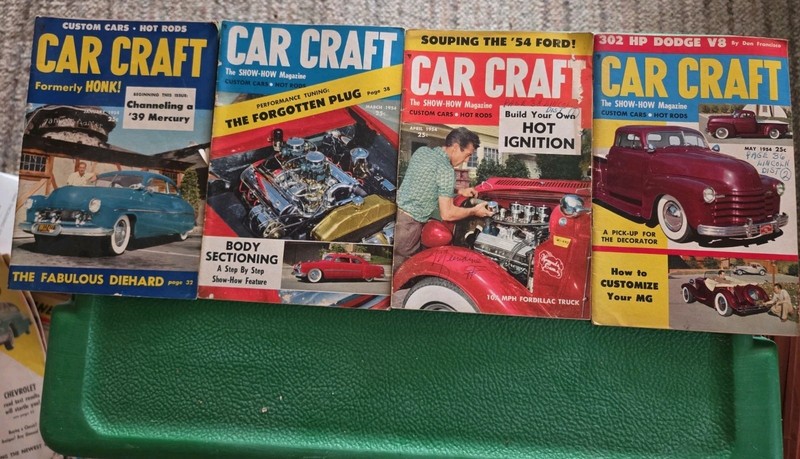 Lot Of 9 Car Craft Magazine 1954  Jan March-June , Sept-Dec