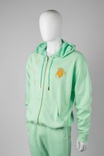 Brands n People-WASP Collection- Pistachios Green, Zip Up Embroidered Hoodie