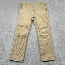 Carhartt Pants Mens 40x32 Tan Straight Fit Canvas Utility Work Trousers