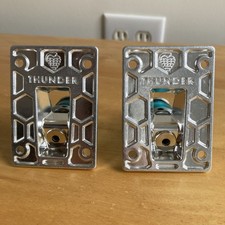 Thunder Trucks Forged Hollow Kingpin Baseplates Clear Blue Bushings