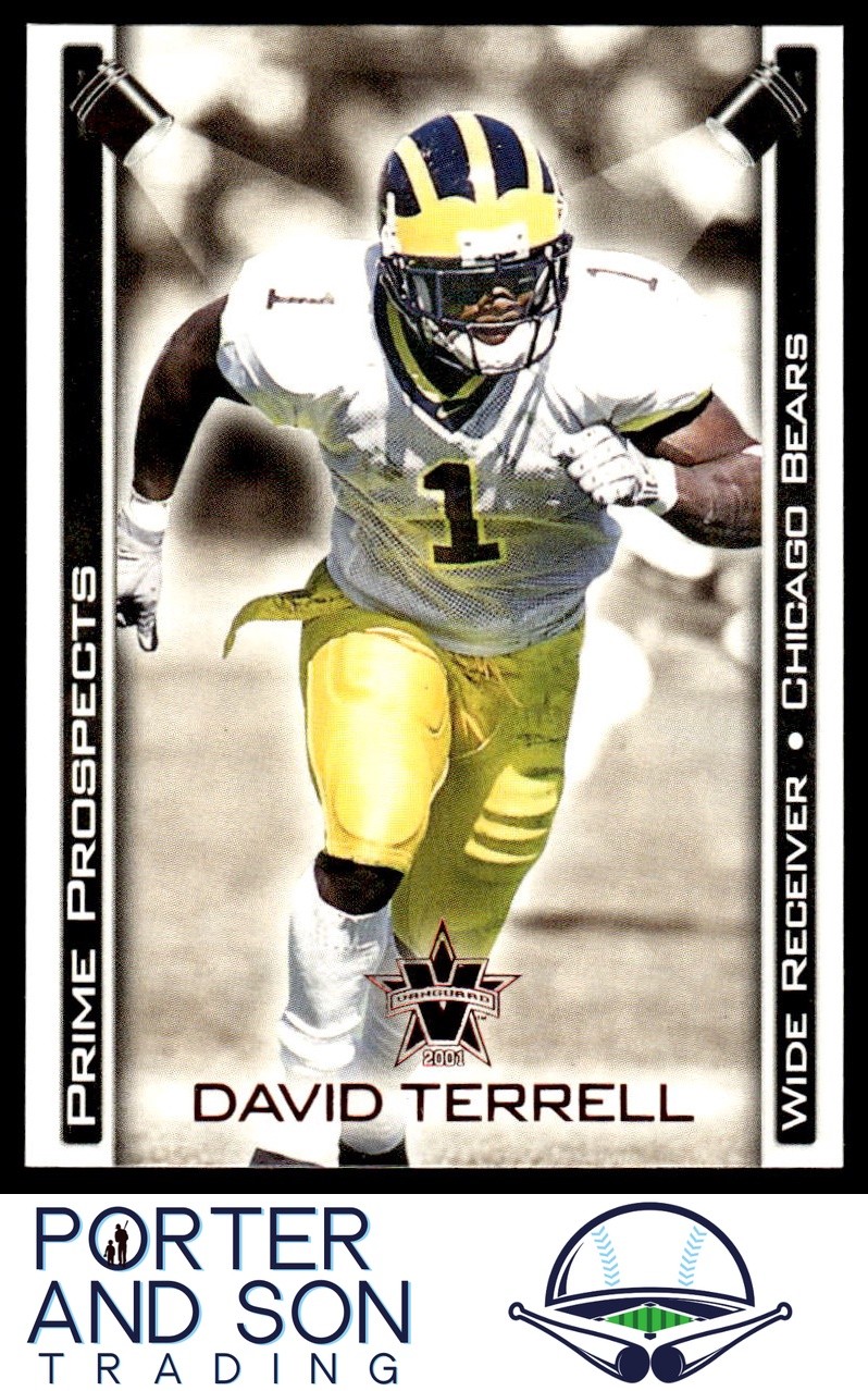 David Terrell Prime Prospects Bronze 2001 Pacific Vanguard #5 Chicago Bears