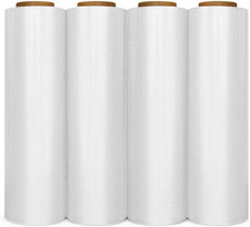 18" X 1500' 80 Gauge 4 Rolls Pallet Wrap Stretch Film Hand Shrink Wrap 1500FT