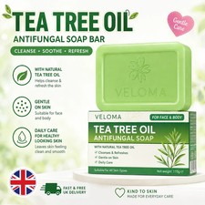 Veloma Soap Antifungal Soap Relief Soap Bar –Body Wash for Face Tea Tree Oil