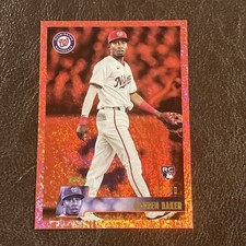 2025 Topps Archives #152 Darren Baker Red Hot Foil RC /50 Nationals Color Match