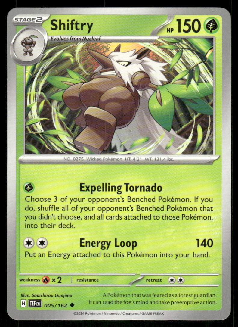 Shiftry 005/162 - Temporal Forces - Uncommon NM