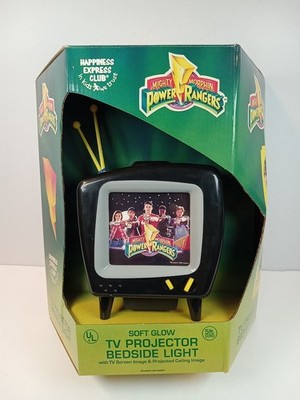 Vintage Mighty Morphin Power Rangers Soft Glow TV Projector Bedside Light