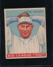 1933 Goudey Jesse Haines #73 - Cardinals - Vg+/VgEx no creases - D4484