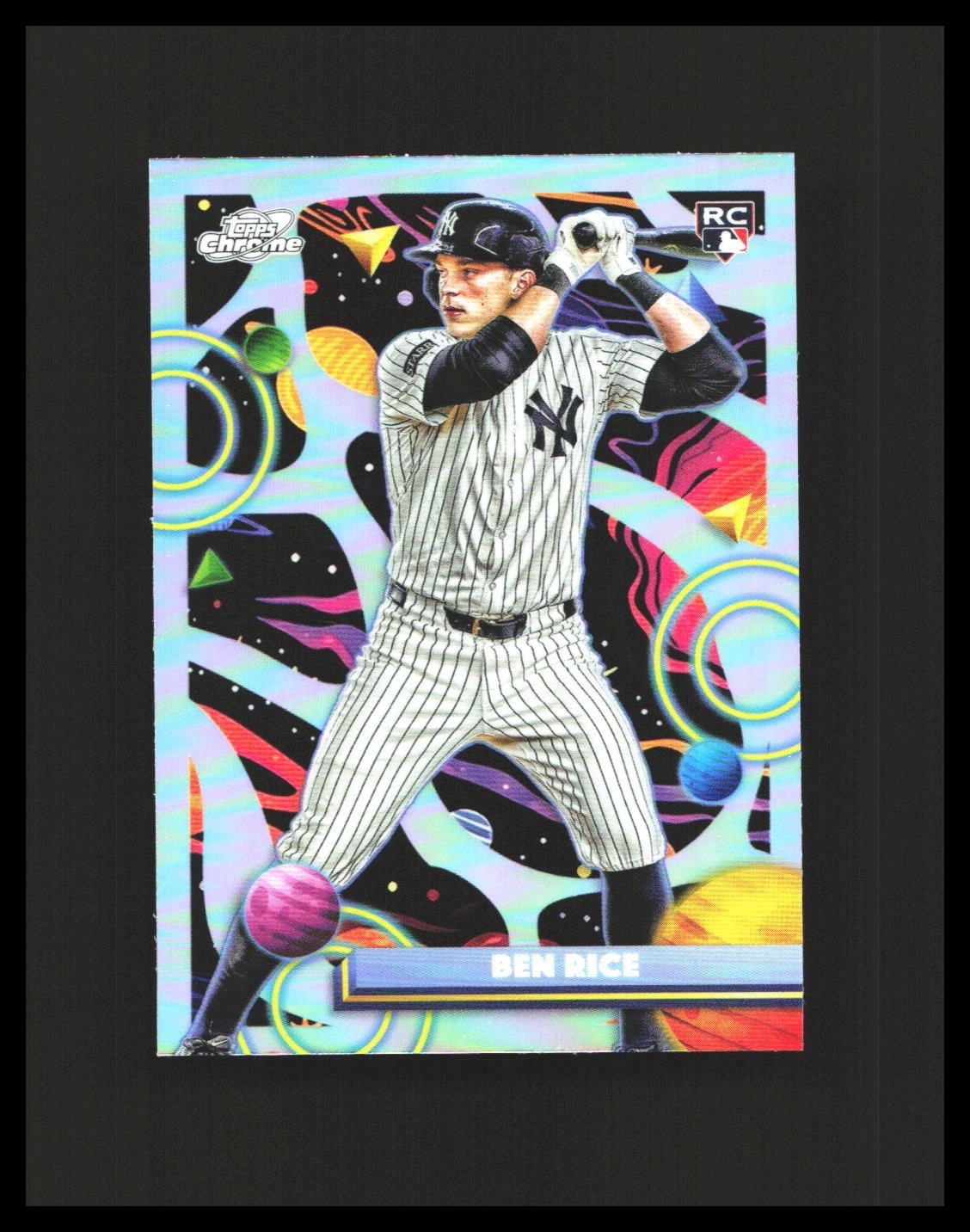 2025 Ben Rice Rookie Card - Topps Cosmic Chrome #174 Refractor Yankees