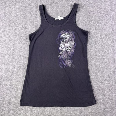 Sturgis Hot Leathers Tank Top Womens 2X Black Eagle Glitter 2016 Biker Rally