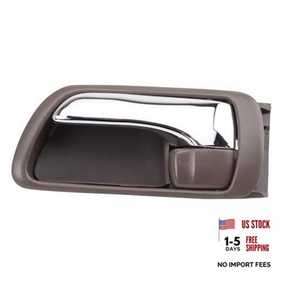 Left Interior Door Handle Chrome & Brown Drivers Side Compatible with DHA49724